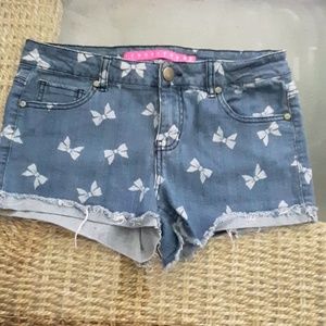 Tinsel Town Denim Couture Shorts. Size 9
